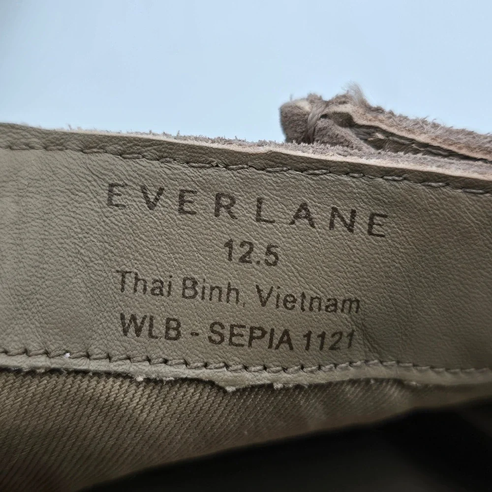 Everlane Suede Wallaby Boot Sepia Brown Mens 12.5 Moc Toe Low Top Sneaker NEW